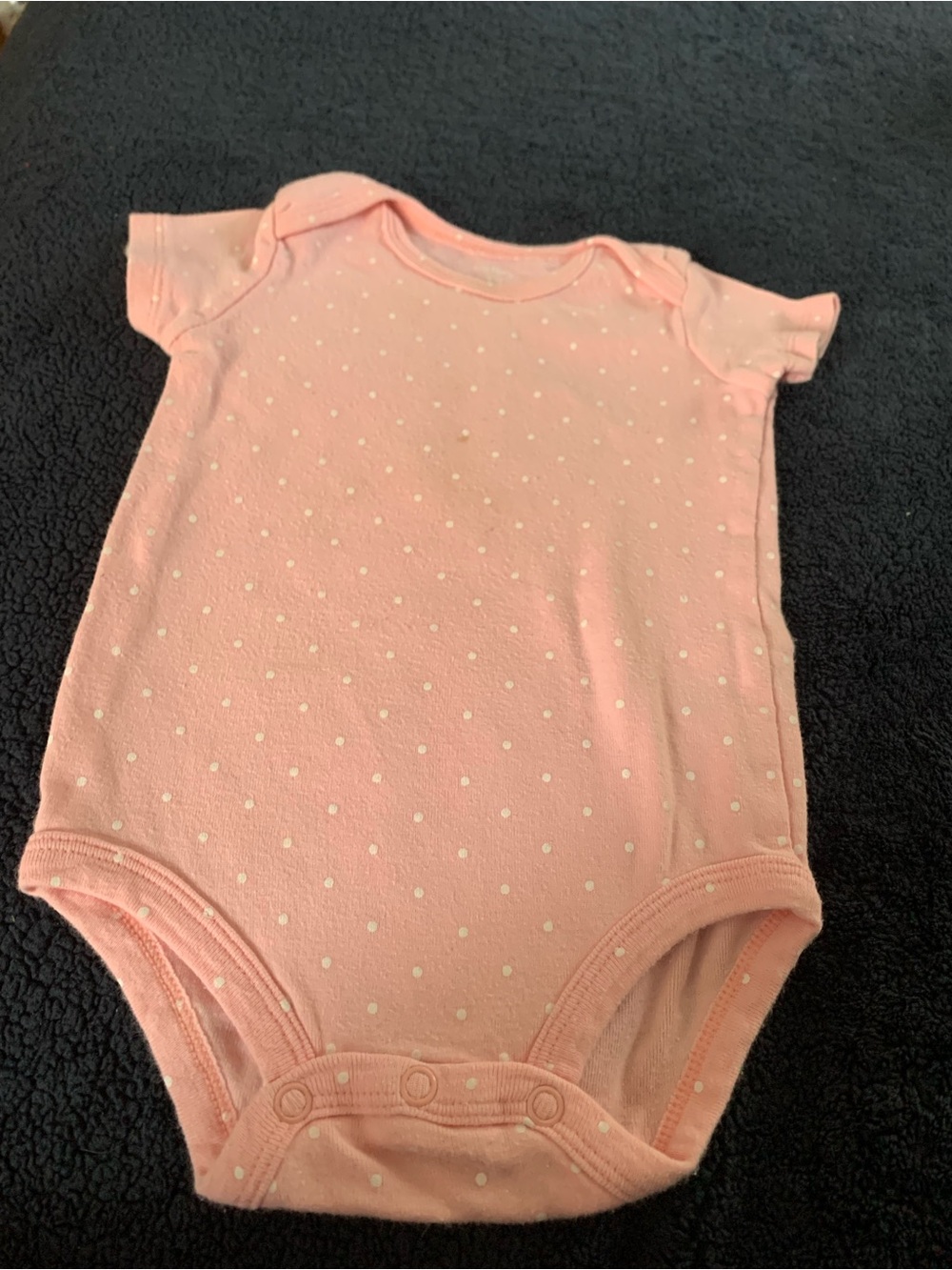 Carter's Baby Pink Polka Dot Short-Sleeve Bodysuit